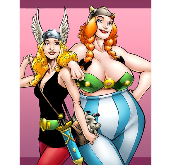 Female versions of Asterix and Obelix