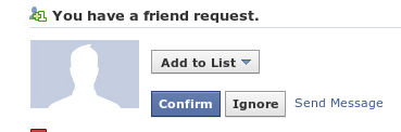 blank facebook friend request